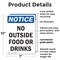 Signmission No Outside Food Or Drinks, 7 in W x Rectangle, Plastic OS-2PACK-NS-P-710-V-14716 - alternate 2